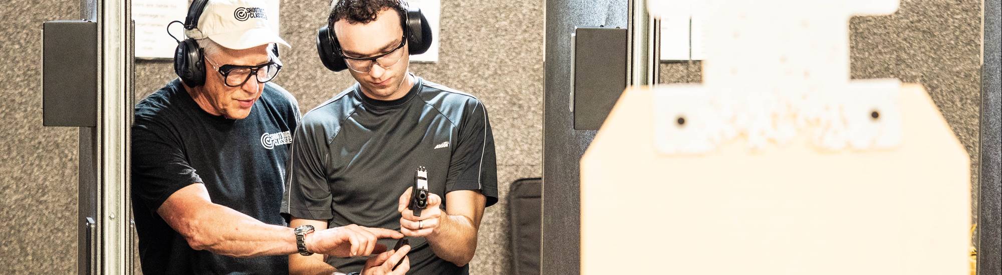 Firearms Instructor Teaching Shooting Class